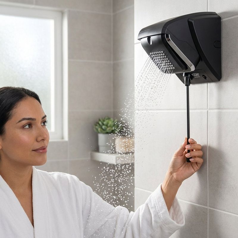 Calentador de Ducha Eléctrico Compacta de 5400 W 127 V Color Negro