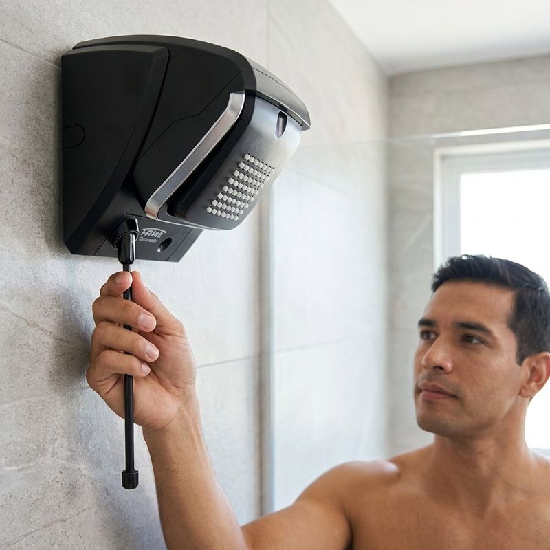Calentador de Ducha Eléctrico Compacta de 5400 W 127 V Color Negro