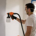 Pistola Eléctrica para Pintar HVLP 600 W con Vaso de 900 mL Color Naranja