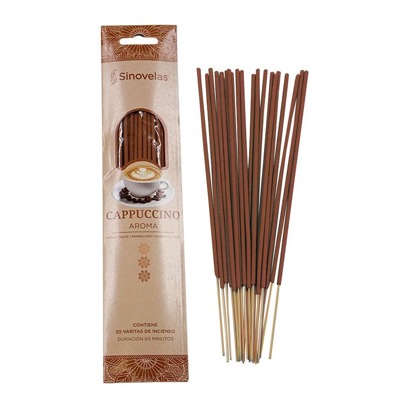 Incienso en Varitas 20 Piezas Aroma a Cappuccino Duración de 60 Minutos