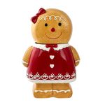 Galletero Navideño Decorativo Niña de Jengibre con Tapa 1400 ml
