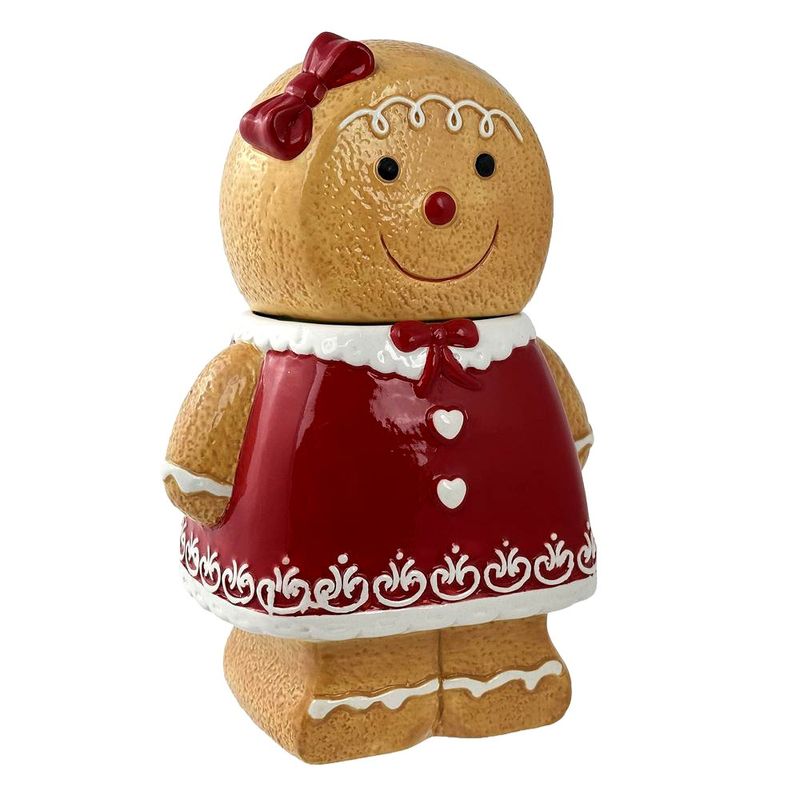 Galletero Navideño Decorativo Niña de Jengibre con Tapa 1400 ml