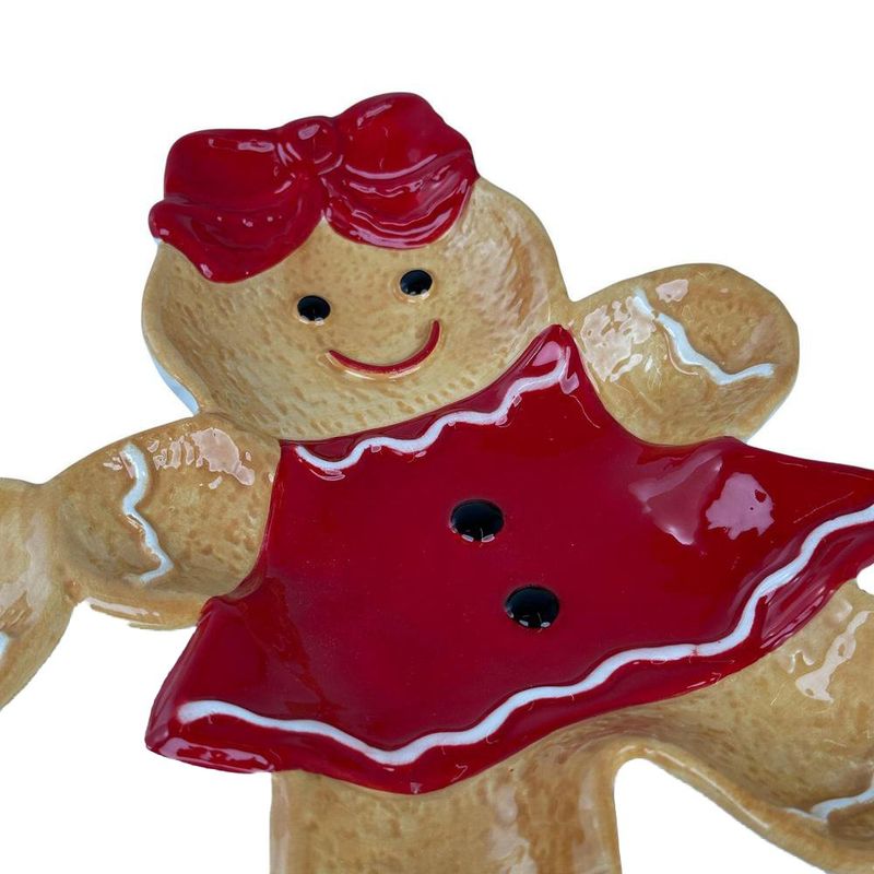 Boquitero Navideño con 3 Divisiones de Galletas de Jengibre