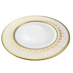 Plato Base Decorativo Calado Geométrico 33 x 33 cm Dorado