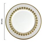 Plato Base Decorativo Calado Geométrico 33 x 33 cm Dorado