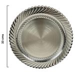 Plato Base Decorativo con Espiral Relieve 33 x 33 x 2 cm Champán