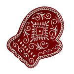 Bandeja Decorativa Guante de Jengibre Navideño Roja
