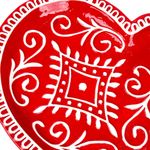 Bandeja Decorativa Guante de Jengibre Navideño Roja