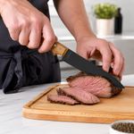 Cuchillo de 8 plg para Carne con Mango de Madera Color Café