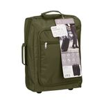 Mochila Trolley Cabina con Ruedas de Tela Tamaño Estándar Color Verde