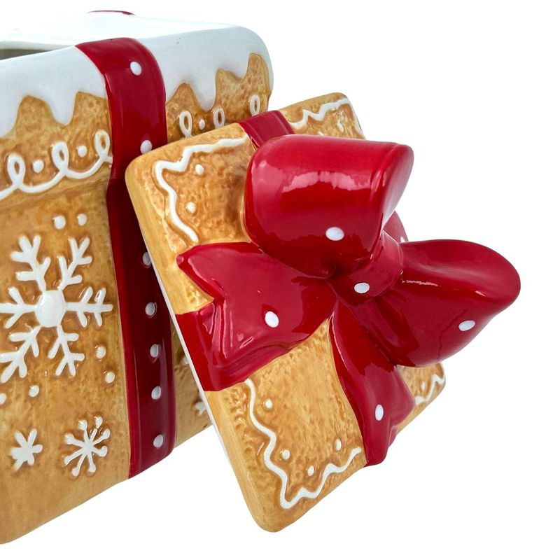 Galletero Decorativo Regalo de Jengibre Navideño con Tapa 1650 ml