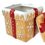 Galletero Decorativo Regalo de Jengibre Navideño con Tapa 1650 ml