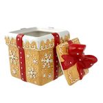 Galletero Decorativo Regalo de Jengibre Navideño con Tapa 1650 ml
