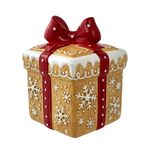 Galletero Decorativo Regalo de Jengibre Navideño con Tapa 1650 ml