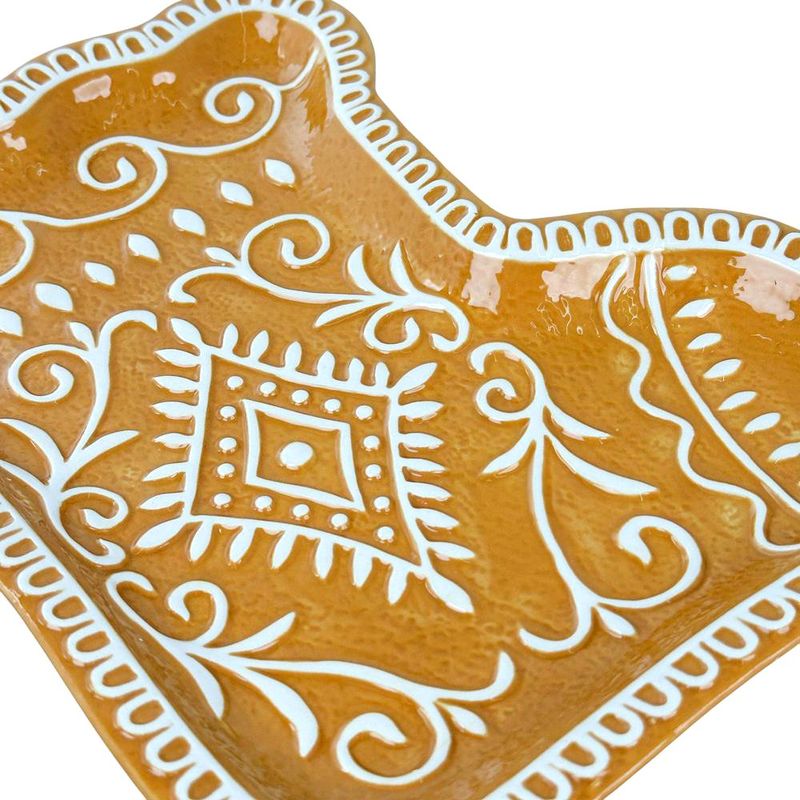 Bandeja Decorativa Bota de Jengibre Navideña Beige