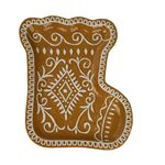 Bandeja Decorativa Bota de Jengibre Navideña Beige