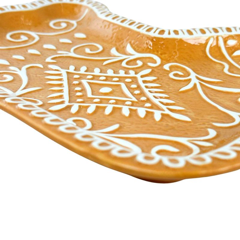 Bandeja Decorativa Bota de Jengibre Navideña Beige