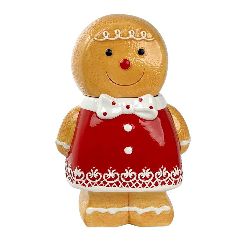 Galletero Navideño Decorativo Niño de Jengibre con Tapa 1400 ml
