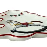 Bandeja Decorativa Árbol de Navidad con Caballito Balancín
