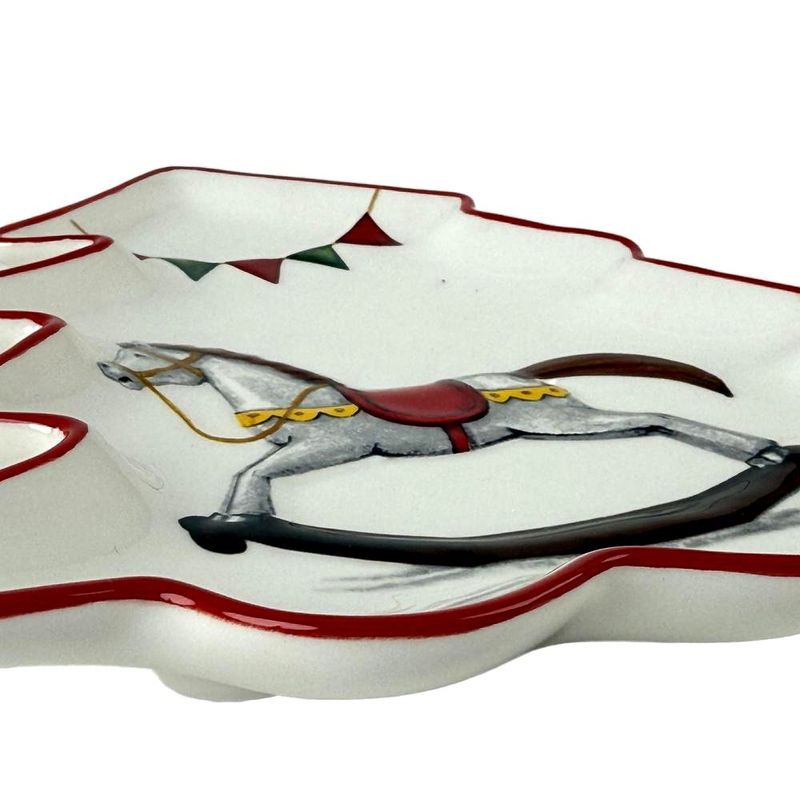 Bandeja Decorativa Árbol de Navidad con Caballito Balancín