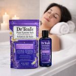 Kit para Dormir de Sal de Tina y Burbujas de Baño Aroma Lavanda y Manzanilla