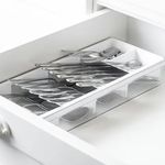Organizador de Cubiertos 37.5 x 15 x 5.6 cm Color Transparente