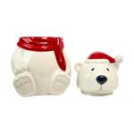 Galletero Navideño Decorativo Oso Polar con Tapa 1870 ml