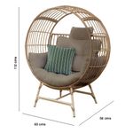 Silla Nido para Exterior Lula para 1 Persona Color Café