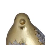 Pájaro Decorativo Dorado con Detalles Ornamentales 14 cm