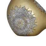 Pájaro Decorativo Dorado con Detalles Ornamentales 14 cm