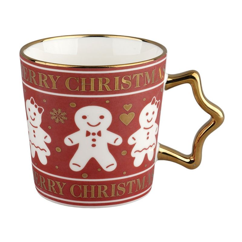 Set de 2 Tazas Navideñas con Diseño de Galleta de Jengibre 13.5 Oz - Presentación Surtida