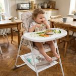 Silla de Comer Mimzy Snacker Cosmo Tan con Bandeja y Plegado Compacto