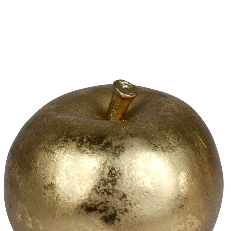 Manzana Dorada Decorativa para Centro de Mesa 13.5 cm