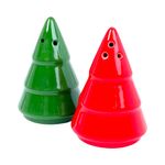 Set de Salero y Pimentero Navideño con Diseño de Pinos