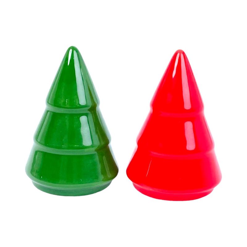 Set de Salero y Pimentero Navideño con Diseño de Pinos