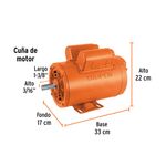 Motor Eléctrico Monofásico de 2 HP Baja Velocidad