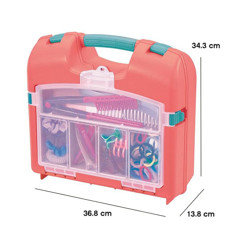 Caja Plástica para Accesorios Color Rosado
