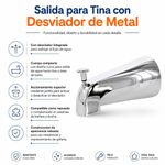 Salida para Tina con Desviador de Metal