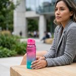 Pachón Prisma de 1 L con Tapadera Abatible Diseño Degradado Color Aquarose
