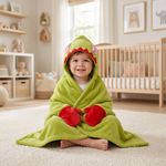 Manta Infantil con Capucha Diseño de Duende Navideño