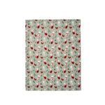 Cojín de Conejito Blanco con Throw Navideño Diseño Festivo