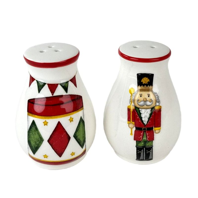 Set de Salero y Pimentero Navideño con Diseño de Cascanueces