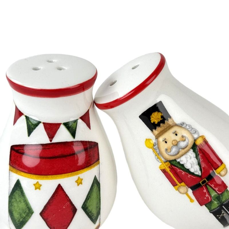 Set de Salero y Pimentero Navideño con Diseño de Cascanueces