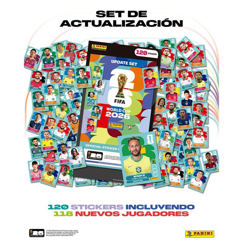 Set de Actualización Panini FIFA World Cup 2026 con 120 Estampas