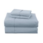 Set de Sábanas King de 4 Piezas de Poliéster - Colores Surtidos