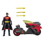 Figura de Acción Robin con Motocicleta Lanzadora de Proyectiles de 6.5 Plg