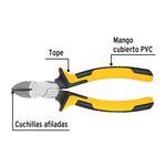 Pinza de Corte Diagonal con Mango Comfort Grip de 8 Plg