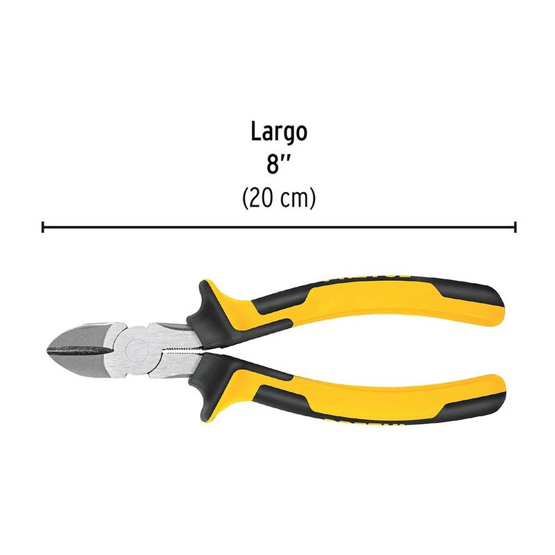 Pinza de Corte Diagonal con Mango Comfort Grip de 8 Plg