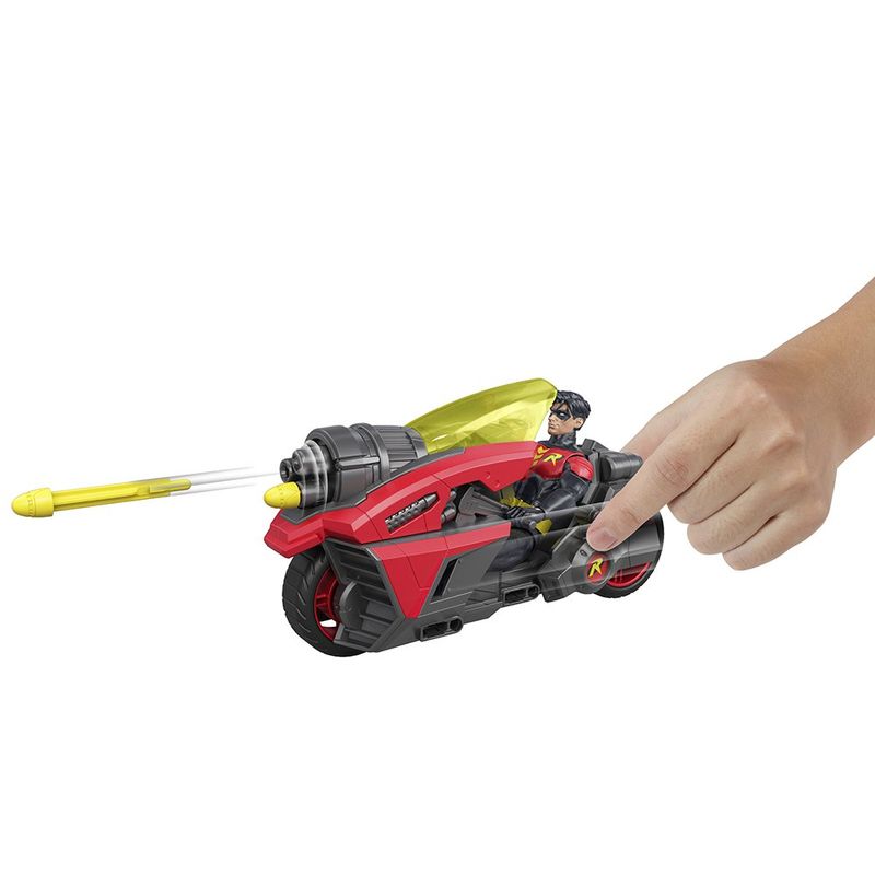 Figura de Acción Robin con Motocicleta Lanzadora de Proyectiles de 6.5 Plg