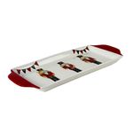 Bandeja Rectangular Navideña con Diseño de Cascanueces